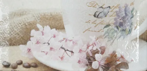 MARMOL BEIGE DEC ALMOND 10х20 декор (плитка настінна)