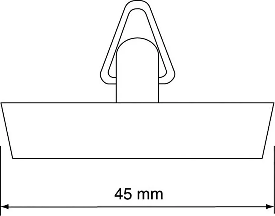 Корок для кухонної мийки до ланцюжка гумовий 6/4 " 45 мм HC57-45 — фото 2