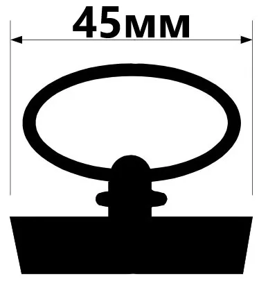 Корок для кухонної мийки з ручкою гумовий 6/4 " 45 мм HC59-45 — фото 2