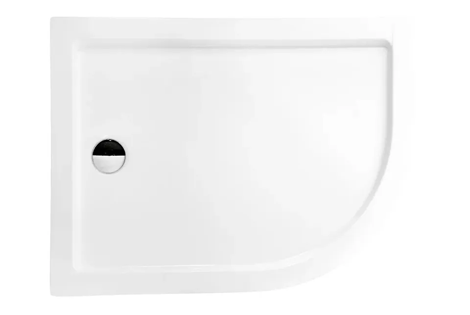 Піддон півкруглий SATURN L лівий 120х90х4/15 см + ноги