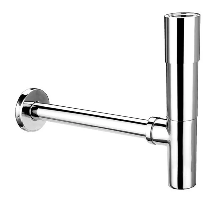 Сифон для умивальника без зливу 1.1/4″x32мм, латунь, без зливу, з ревізією, хром 203
