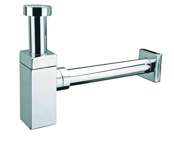 Сифон для умивальника без зливу LUX CA32SQEU-CB LUX CHROME квадратний