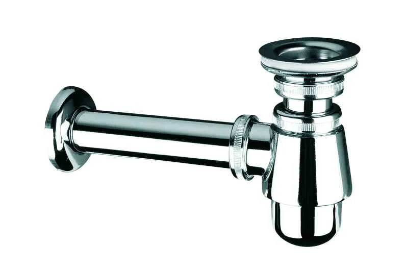Сифон до умивальника, хром 220+255CB