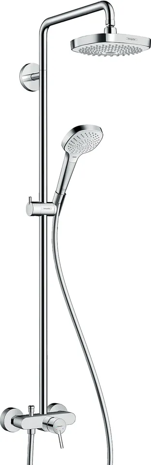 Душова система Croma Select E 180 2jet Showerpipe зі змішувачем, White/Chrome (27258400)