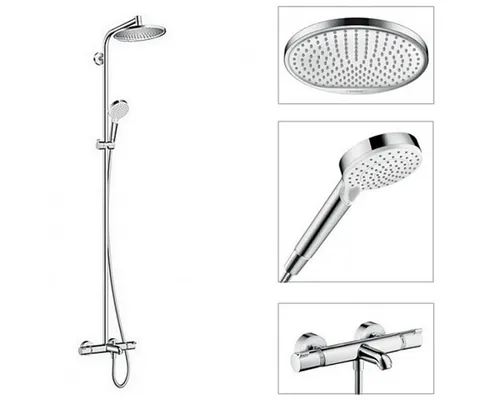 Душова система Crometta S Showerpipe 240 1jet для ванни з термостатом (27320000)