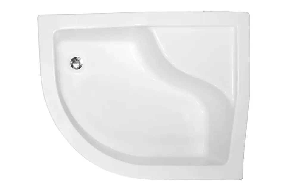 Піддон півкруглий MAXI 120x85х24/38,5 Р правий + ноги
