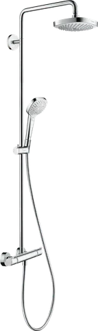 Душова система Croma Select E 180 2jet Showerpipe EcoSmart, 9 л/хв, з термостатом, White/Chrome (27257400)