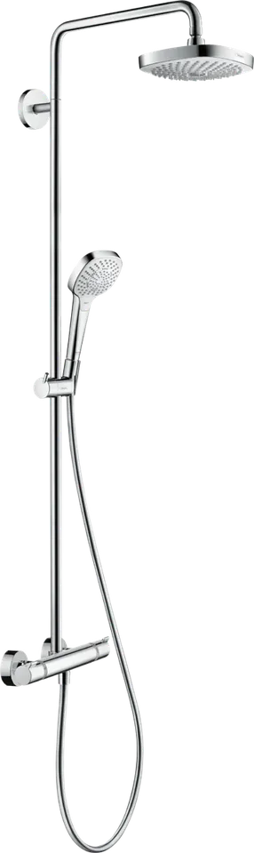 Душова система Croma Select E 180 2jet Showerpipe EcoSmart, 9 л/хв, з термостатом, White/Chrome (27257400)