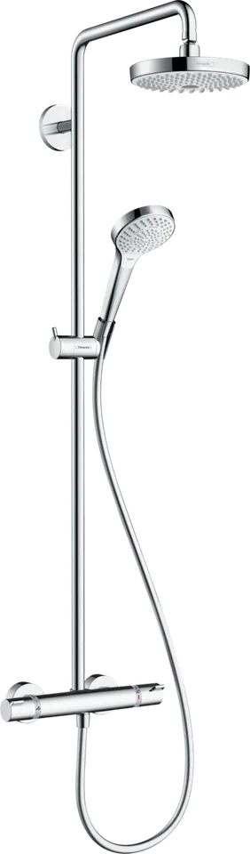 Душова система Croma Select S 180 2jet Showerpipe EcoSmart з термостатом, 9 л/хв, White/Chrome 27254400)