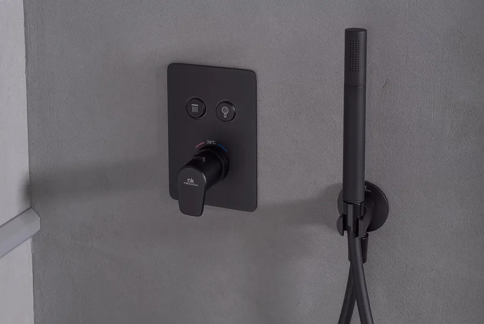 Тримач ручного душу MINIMAL з підключенням води 1/2", matt black (100213266) — фото 2