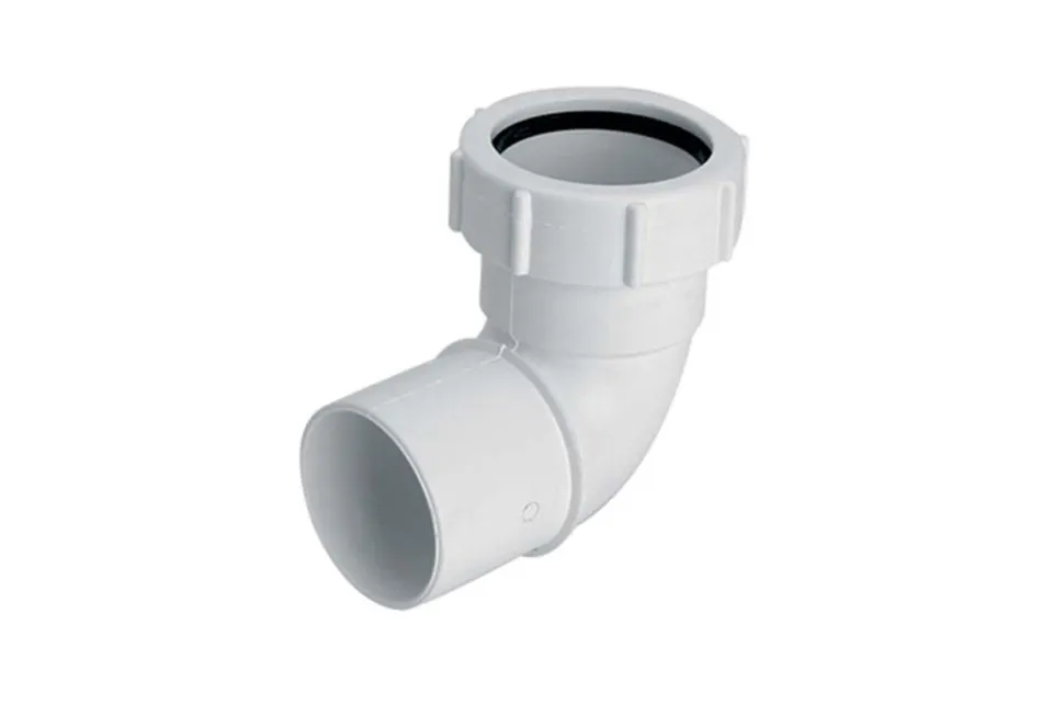 Коліно 90° з гайками d40, 40A-WH