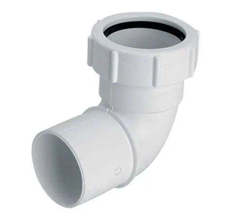 Коліно 90° з гайкою d40, 40C-WH
