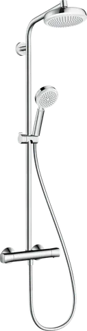 Душова система Crometta Showerpipe 160 1jet з термостатом, White/Chrome (27264400)