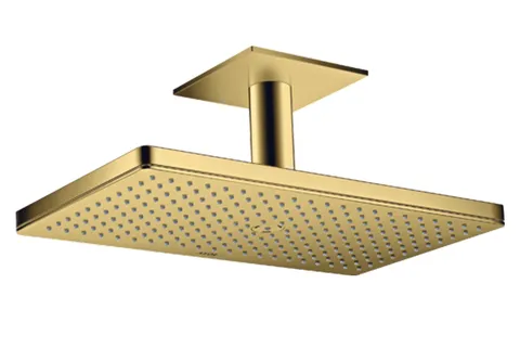Верхній душ Axor 460х300 1jet з тримачем до стелі, Polished Gold Optic (35277990)