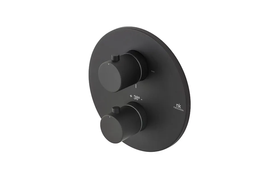 Зовн. частина термостат. змішувача RONDO ванна/душ smart box slim, matt black (100212603)