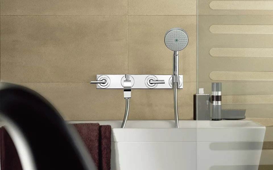 Змішувач Axor Citterio 222 Lever для ванни врізний зі стіни на 3 отвори, хром 39442000 — фото 3