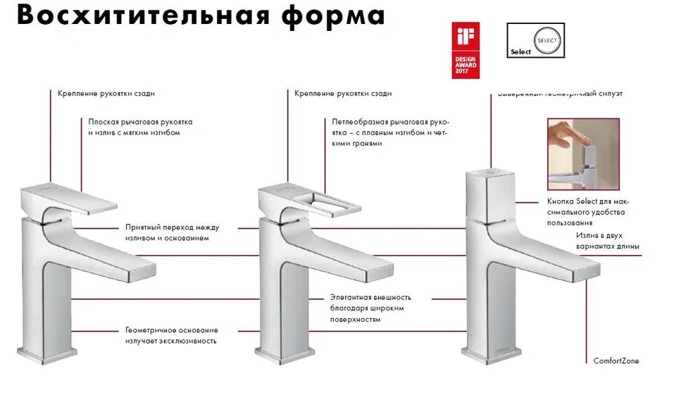 Змішувач Metropol Loop 260 для умивальника, хром (74512000) — фото 5