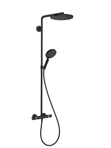 Душова система Raindance S 240 Showerpipe PowderRain 1jetP з термостатом Matt Black (27633670)