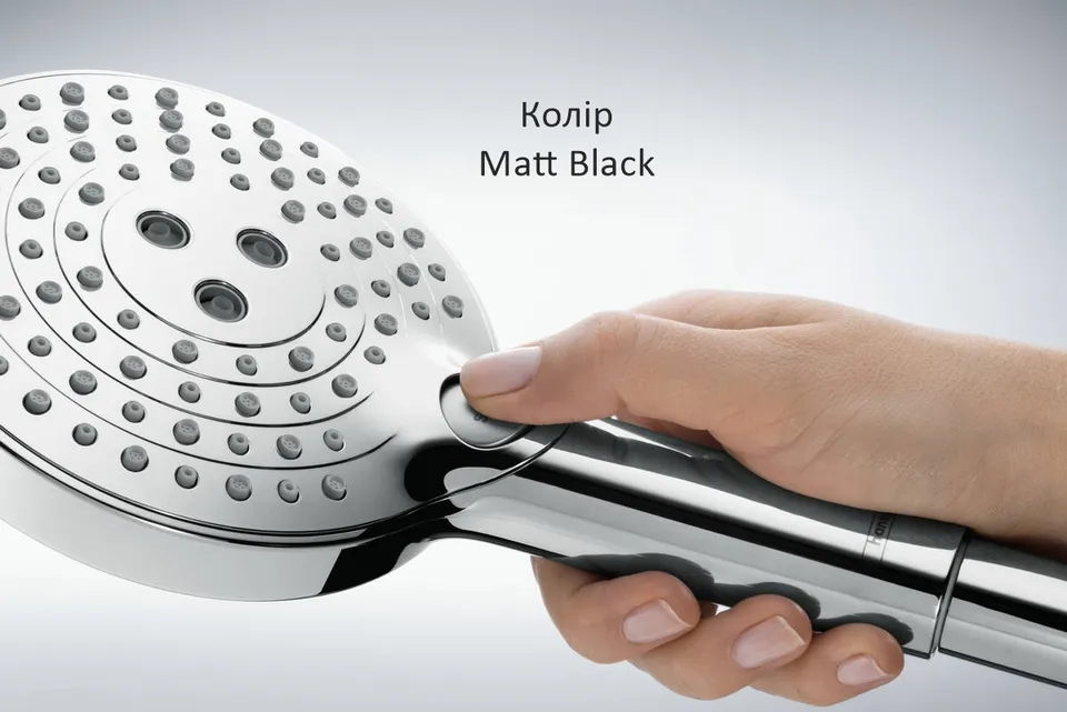 Душова система Raindance S 240 Showerpipe PowderRain 1jetP з термостатом Matt Black (27633670) — фото 7