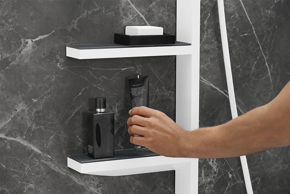 Душова система Rainfinity Showerpipe 360 1jet без змішувача, Matt White (26842700) — фото 4