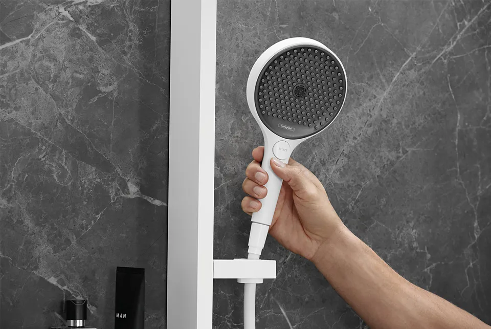 Душова система Rainfinity Showerpipe 360 1jet без змішувача, Matt White (26842700) — фото 5