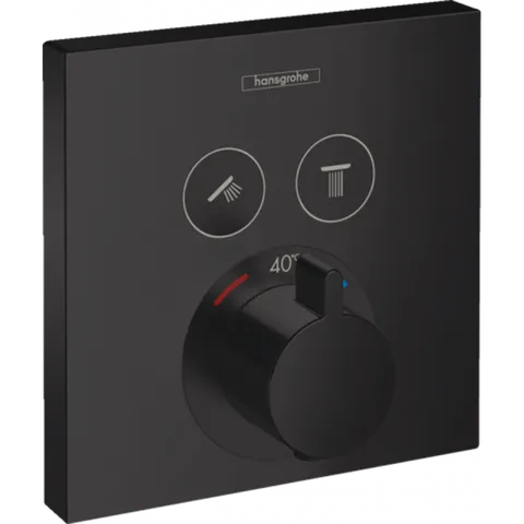 Термостат прихованого монтажу ShowerSelect на 2 клавіші, Matt Black (15763670)