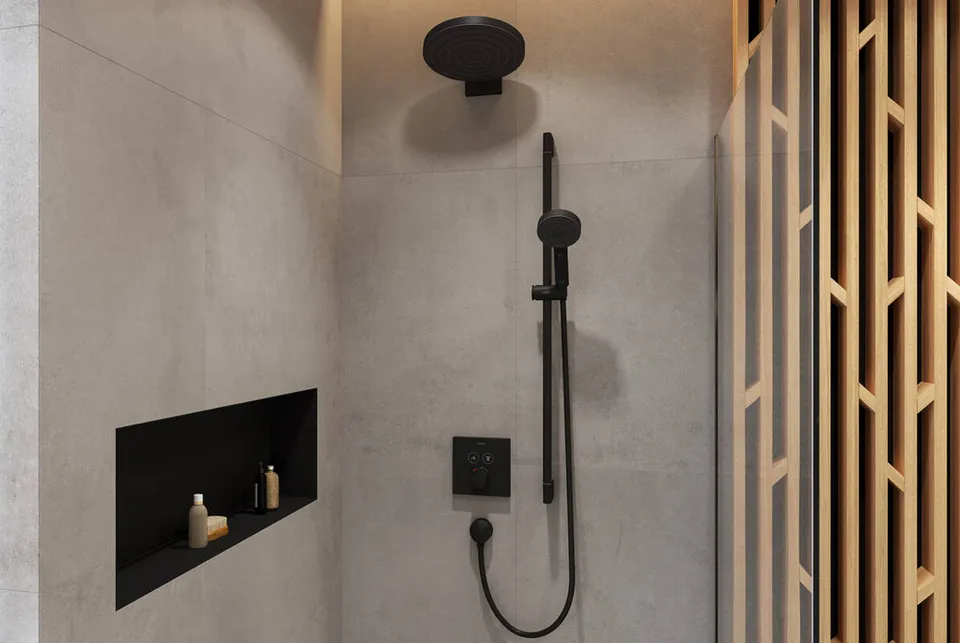 Термостат прихованого монтажу ShowerSelect на 2 клавіші, Matt Black (15763670) — фото 2