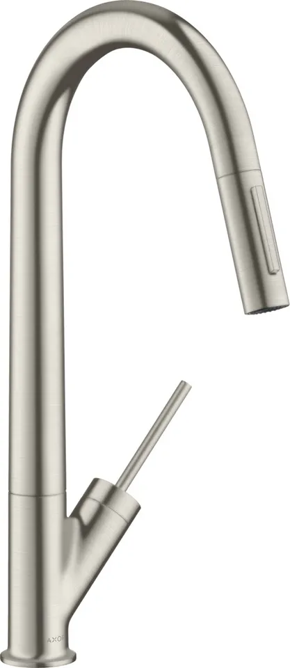 Змішувач Axor Starck 270 для кухні з витяжним виливом Stainless Steel Finish (10821800)