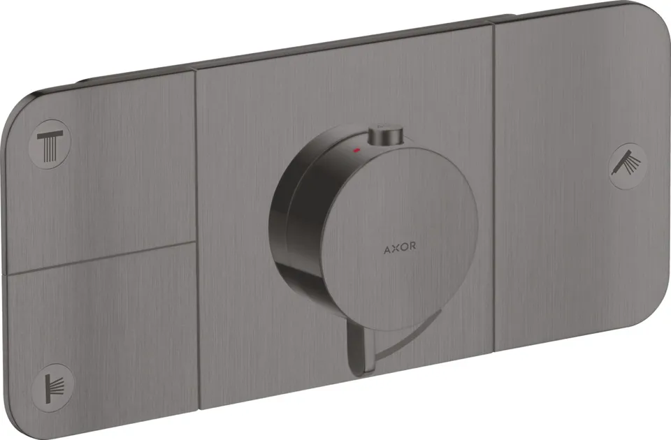 Термостат для 3-х споживачів Axor One, Brushed Black Chrome 45713340