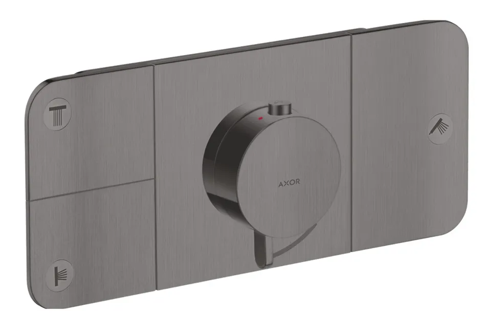 Термостат для 3-х споживачів Axor One, Brushed Black Chrome 45713340 — фото 2