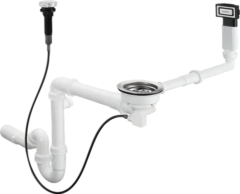 Сифон D16-11 Automatic з переливом для мийки з композиту на одну чашу (43937000)