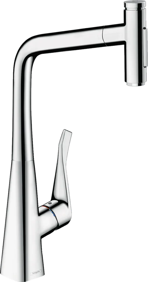 Змішувач Metris Select 320 2jet кухонний з витяжним виливом Sbox (73816000)