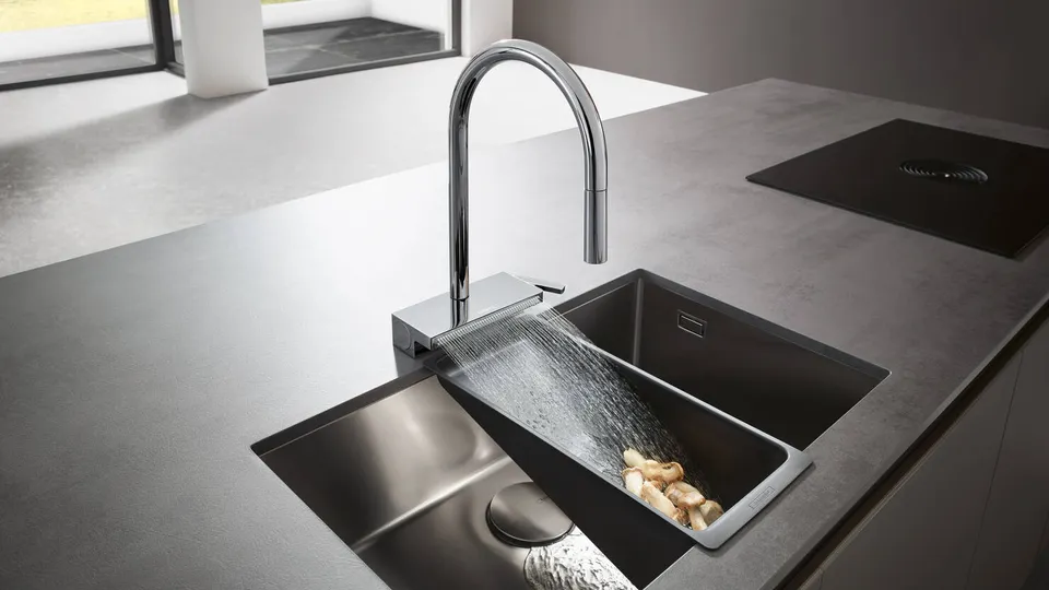 Змішувач Aquno Select M81 170 3jet кухонний з витяжним виливом Sbox (73831000) — фото 2