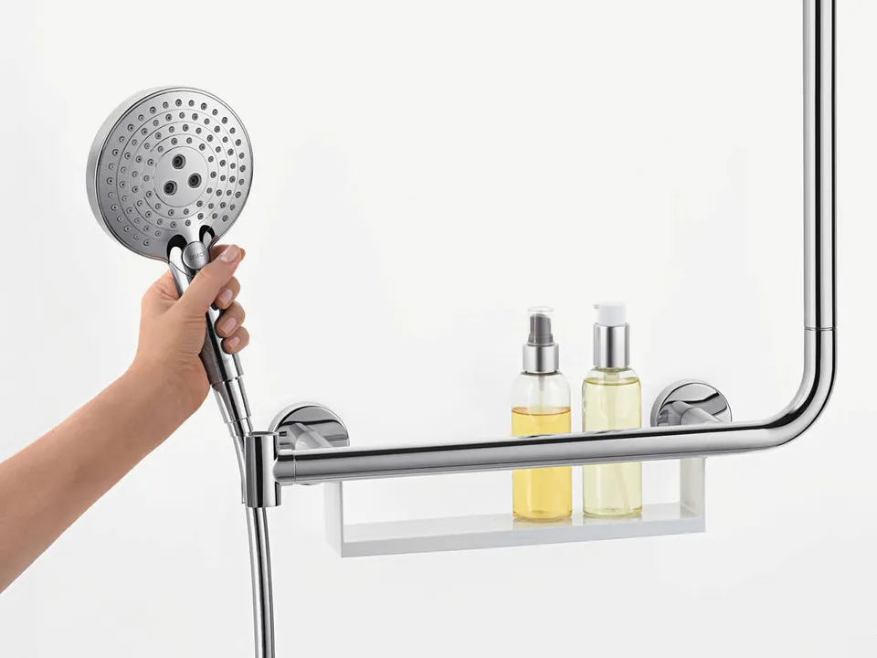 Душова штанга Comfort 110 см правостороння, White/Chrome (26404400) — фото 2