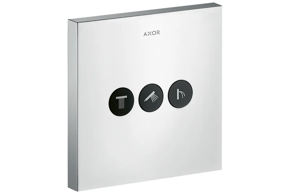 Запірно-перемикаючий вентиль AXOR ShowerSelect Square на 3 функції, Chrome (36717000)