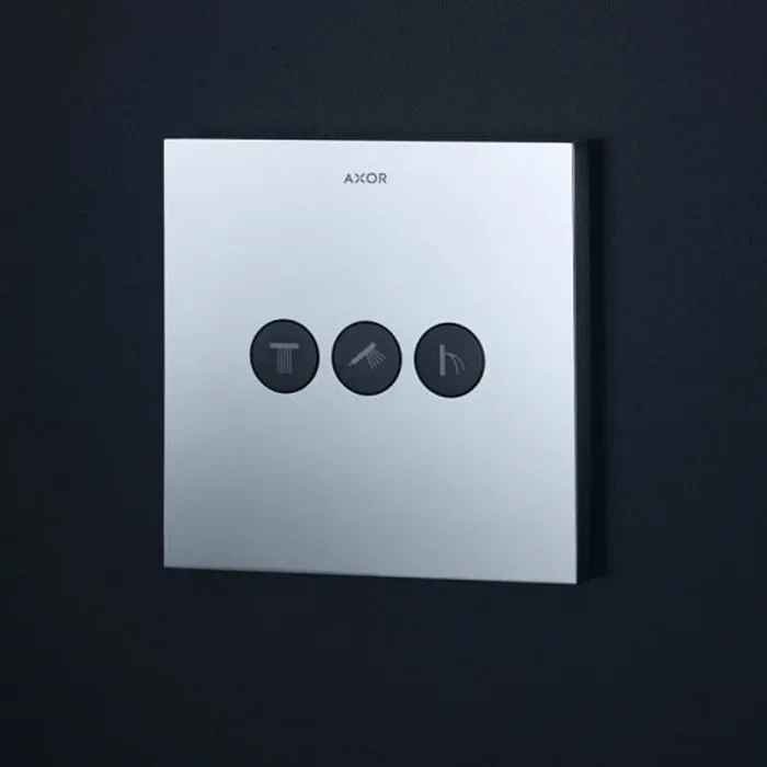 Запірно-перемикаючий вентиль AXOR ShowerSelect Square на 3 функції, Chrome (36717000) — фото 2