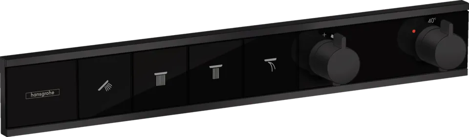 Термостат прихованого монтажу RainSelect на 4 клавіші, Matt Black (15382670)