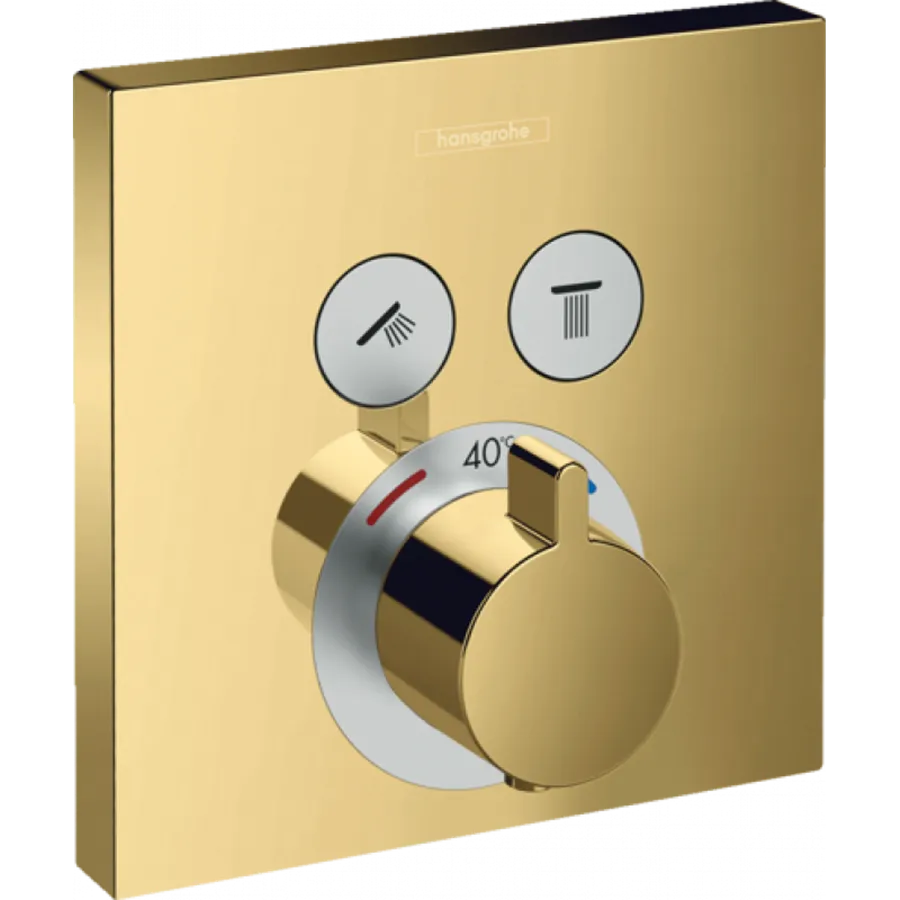 Термостат прихованого монтажу ShowerSelect на 2 клавіші Polished Gold Optic (15763990)
