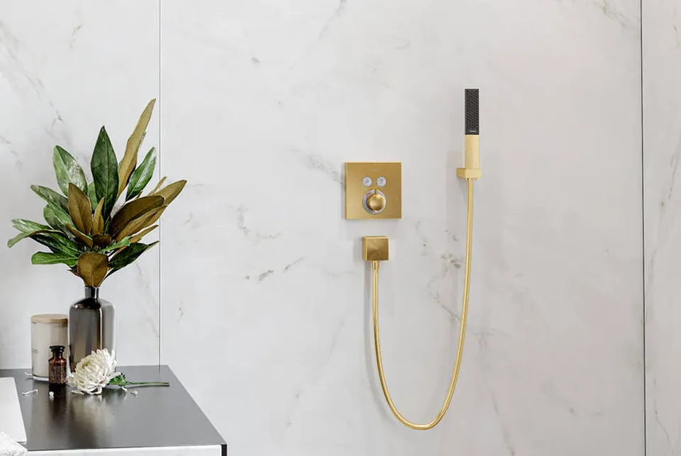 Термостат прихованого монтажу ShowerSelect на 2 клавіші Polished Gold Optic (15763990) — фото 2