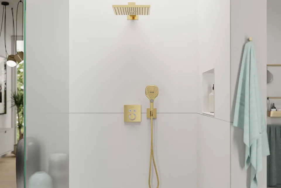 Термостат прихованого монтажу ShowerSelect на 2 клавіші Polished Gold Optic (15763990) — фото 3