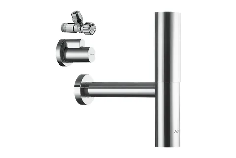 Сифон Axor Flowstar Design з кутовими кранами 3/8 для умивальника, Chrome 51304000