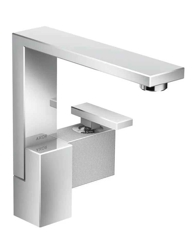 Змішувач Axor Edge 190 для умивальника з боковою ручкою Diamond Cut, Chrome 46021000