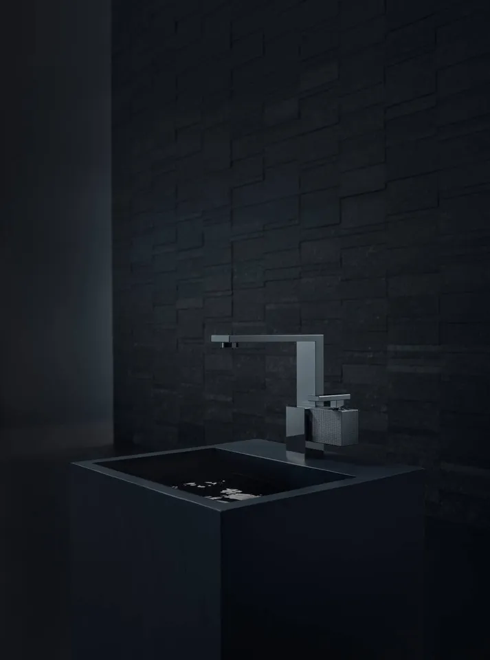 Змішувач Axor Edge 190 для умивальника з боковою ручкою Diamond Cut, Chrome 46021000 — фото 3