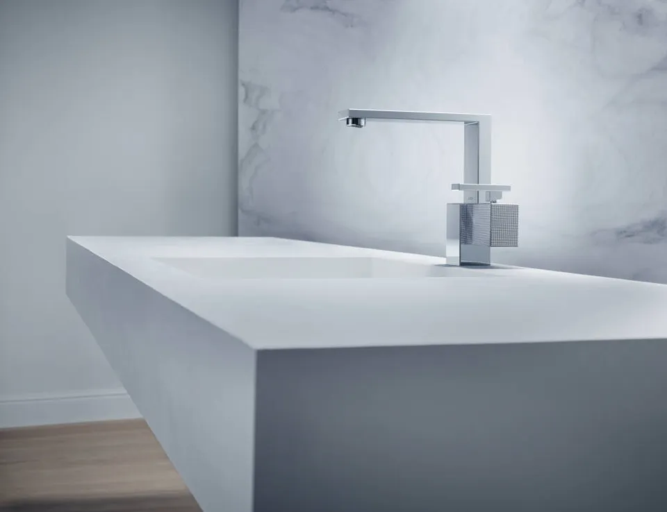 Змішувач Axor Edge 190 для умивальника з боковою ручкою Diamond Cut, Chrome 46021000 — фото 4
