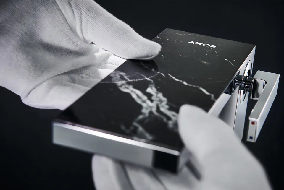 Накладка для змішувача AXOR MyEdition 117 Marble, Nero Marquina 47915000 — фото 3