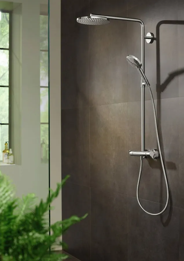 Душова система Raindance S 240 Showerpipe PowderRain 1jetP з термостатом Polished Gold Op (27633990) — фото 3