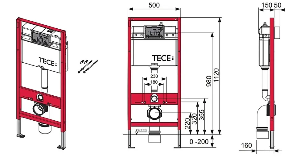 Інсталяційний модуль TECEbase для унітазів (9400001) — фото 2