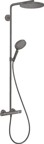 Душова система Raindance S 240 Showerpipe PowderRain 1jetP з термостатом Brushed Black Chrome (27633340)