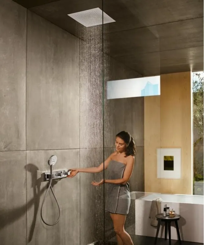 Верхній душ Raindance E 400х400 1jet вбудований EcoSmart 9 l/min, хром (26253000) — фото 3