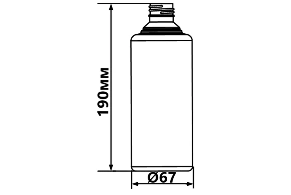 Колба дозатора h190, 500 мл P-SOAPBOTTLE-U — фото 2